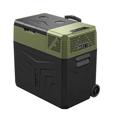 Zdjęcie produktu dla YOLCO BCX50 Green Kompresorowa lodówka turystyczna 50 l – przenośna lodówka samochodowa, 12/24 V i 230 V