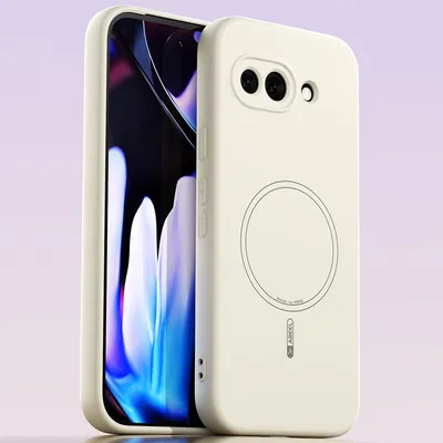 Obrázek produktu pro Magnetické pouzdro pro Google Pixel 9A, kompatibilní s MagSafe, tekutý silikon, nárazuvzdorné a odolné proti poškrábání Béžová