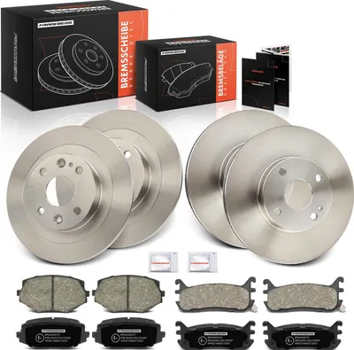 Image de Frankberg 4x disques de frein 8x plaquettes de frein essieu avant essieu arrière pour Mazda MX-5 I MX-5 II NB 1.6L 1.8L 1994-2003
