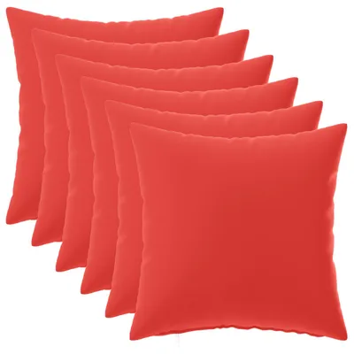 Immagine prodotto di vidaXL, copridivano 6 pezzi, HEERLEN, rosso, 45 x 45 cm, poliestere
