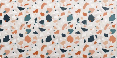Produktbild von Terrazzo-Abstraktion– Schreibtischunterlage – Schreibtisch Tischunterlage – 90x45 cm – Unterlage Groß Schreibtischmatte