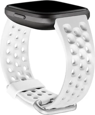 Image de Bracelet de sport en silicone blanc pour Fitbit Versa 2 B07W22JJJL (grand modèle)