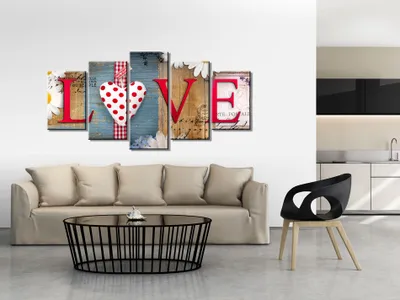 Produktbild von Akustikbild 200x100 cm Bilder Akustikschaum Hochleistungsschallabsorber Schallschutz Leinwand 5 tlg Wandbild Raumakustik Schalldämmung 020115-62