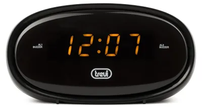 Digitalwecker mit zwei Weckzeiten, Snooze, Dimmer, schwarz