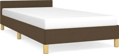 Immagine prodotto di vidaXL Struttura letto senza materasso marrone scuro 90x200 cm tessuto