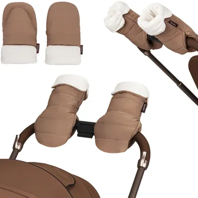 Produktbild von Lionelo Kinderwagen Handwärmer Handmuff Oli, Universalgröße, Magnetische Befestigungwinddicht, Wasserdicht, Weiches Futter - Nutty