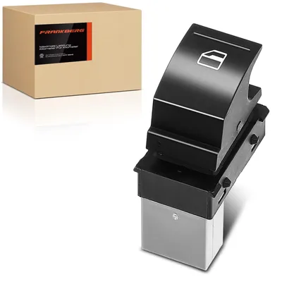 Image de Interrupteur de lève-vitre pour véhicule - Interrupteur de lève-vitre électrique - Installation à l'avant et à l'arrière - Pièce de rechange 7L6959855B 6R0867255 - Noir