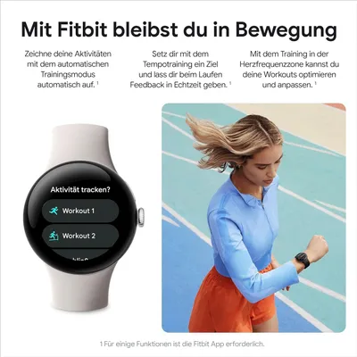 Produktbild von Google Pixel Watch 2, AMOLED, Touchscreen, 32 GB, WLAN, GPS, 31 g
