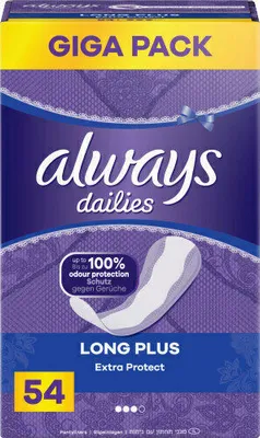 Produktbild von 4x Always Dailies Extra Protect Long plus Slipeinlagen Giga pack 54'er