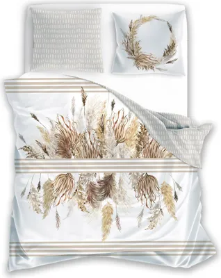 Immagine prodotto di Biancheria da letto 220x200 cm + 2x 70x80 cm 100% raso di cotone Set letto Copripiumino (Boho 003)