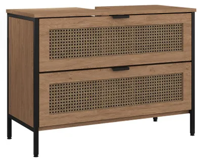 Obrázok produktu pre Spodná skrinka pod umývadlo Vicco Linara dub/čierna 80 x 59 cm, Model 59890