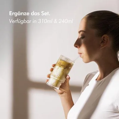 Produktbild von Famanu Wassergläser Cocktailgläser Set 4 Stück - Kristallklar