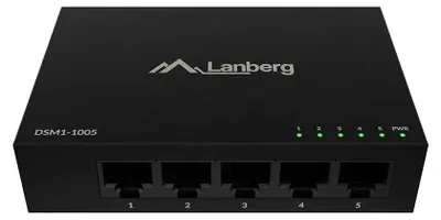 Zdjęcie produktu dla Switch Niezarządzalny Lanberg 5X 1Gb/S Gigabit Ethernet Desktop 12V (Obudowa Metalowa)