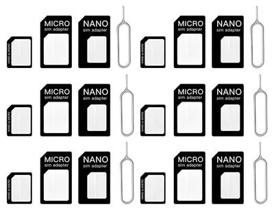 Immagine prodotto di Adattatore nano-SIM 4-in-1, set da 6 pezzi