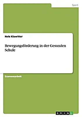 Produktbild von Bewegungsförderung in der Gesunden Schule