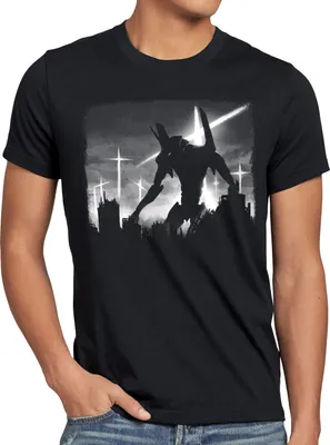 Produktbild von A.N.T. Eva Cityscape Herren T-Shirt genesis anime roboter kaiju
