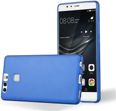 Produktbild von Cadorabo Schutzhülle für Huawei P9 Hülle in Blau Handyhülle TPU Silikon Etui Cover Case