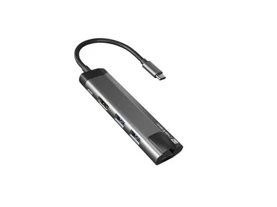 Zdjęcie produktu dla Stacja dokujca USB Natec Fowler GO Multiport USB-C PD, 2x USB 3.0, HDMI 4K, RJ45, USB-C