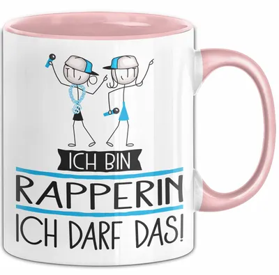 Produktbild von Geschenk für Rapperin Tasse Lustige Geschenkidee Geburtstag Ich Bin Rapperin Ich Darf Das (Rosa)