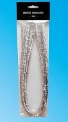 Image de Fils de chenille argentés 9mmx50cm 10pcs