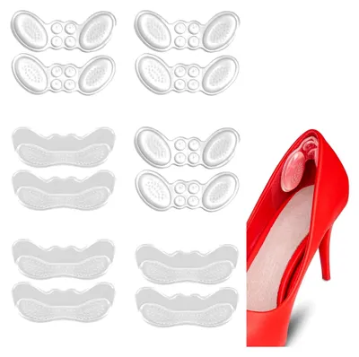 Produktbild von 6 Paar transparente Gel-Fersenkissen für Schuhe, selbstklebender Fersenschutz