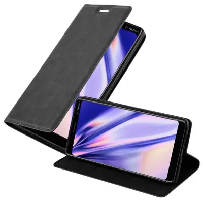 Immagine prodotto di Cadorabo cover per Nokia 7 PLUS cover protettiva in nero custodia per cellulare cover chiusura magnetica