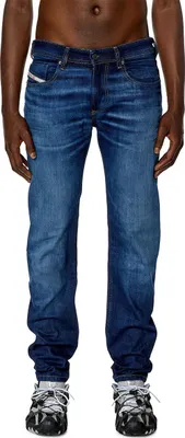 Produktbild von Diesel Herren Sleenker Skinny Dunkelblaue Schmale Beine Baumwoll Denim Jeans In 34L – Indigo / 34 / 32