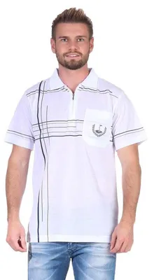 Produktbild von Herren Poloshirt T-Shirt Polo-Hemd Kurzarm, Weiß M