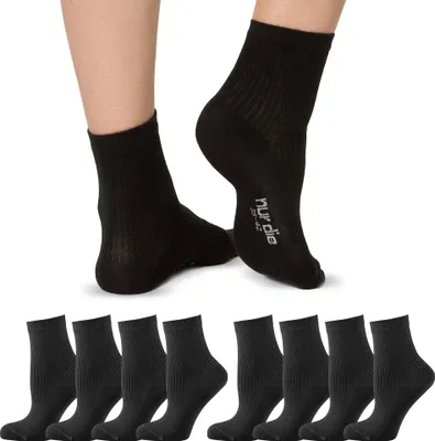 Produktbild von NUR DIE Damen Socken Modal mit Frottesohle 8er Pack - schwarz - Größe 39-42