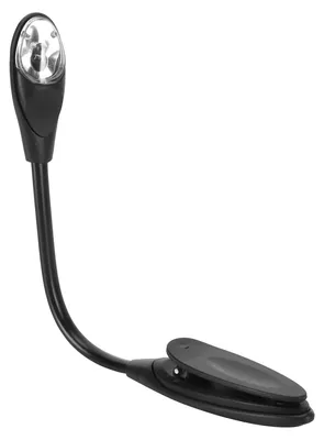 Produktbild von Mini-LED-Buchleuchte, tragbar, flexibel, Leselampe mit Klemme für Schlafzimmer, Reisen, Schwarz