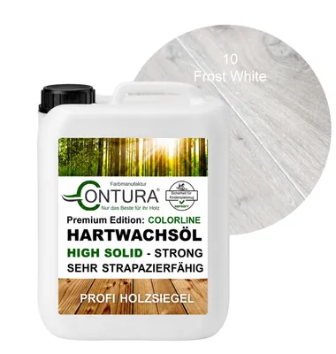 Produktbild von Contura 1 Liter FARBIGES Hartwachsöl Colorline Premium Hartwachs - 10 Frost White