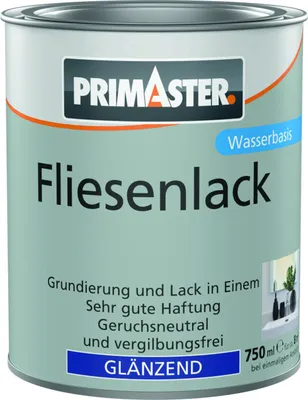 Produktbild von Primaster Fliesenlack 750 ml weiß glänzend