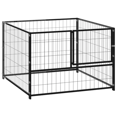 Obrázok produktu pre The Living Store Psia búda čierna 100x100x70 cm oceľ