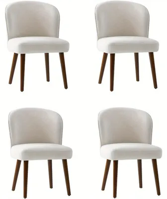 Image de Ensemble de 2 chaises de salle à manger au design mid-century moderne, avec pieds en bois