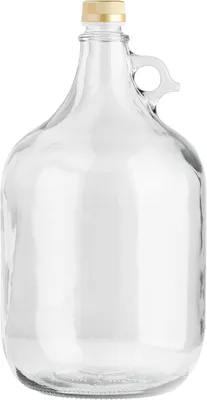 Produktbild von lilawelt24 1 x 5L Glasballon (Gallone) mit Rundgriff & Schraubverschluss – Glasflasche für Wein, Gärung & Saft