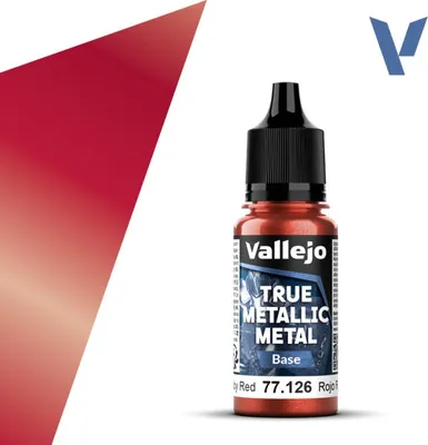 Image de Vallejo Ruby Red 18 ml - Véritable base métallique métallisée