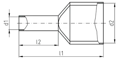 Imagen del producto de Intercable ICIAE1614Z, terminal de conexión para cable doble, 2x16 qmm, 14 mm, estañado, color azul