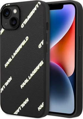 Obrázok produktu pre puzdro na iPhone 14 Karl Lagerfeld Grained Leather Logomania Black
