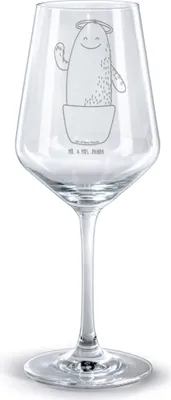 Produktbild von Mr. & Mrs. Panda glas für rotwein Kaktus Heilig - Transparent - Geschenk, Schwestern, Familie, weinglas graviert, Heiligenschein, wein, Freundin, Kakteen, Lustig, Eltern