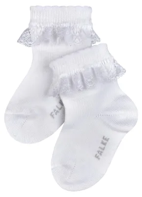 Produktbild von FALKE Unisex Baby Socken Romantic Lace B SO Baumwolle einfarbig 1 Paar, Weiß (Wh