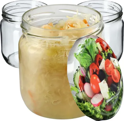 Image de KADAX Pots à conserves avec couvercle "Salla", Pots à confiture, Pots à confiture, 425 ml, Vege, 24 pièces
