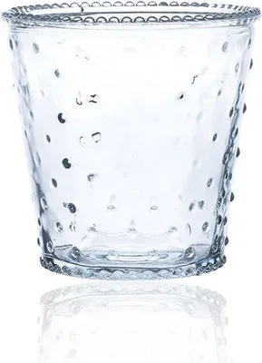 Produktbild von Sandra's SECRET GARDEN cylindrical vase with dots - clear - H: 13,0 cm | Ø 13,5 cm
