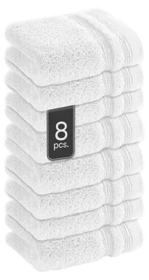 Produktbild von Gästetuch - Weiß - 30 x 50 cm - Baumwolle - 8er Set