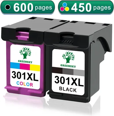 Produktbild von 💡Greensky XXL Druckerpatronen Kompatibel für HP 301XL für HP Envy 4500 4508 5530 Officejet 2620 4630 4632 Deskjet 2540 2544 1510 3050 305A，CH563EE