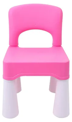 Kinderstuhl mit gebogener Rückenlehne, rosa, Kunststoff