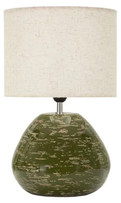 Image de Lampe de table en céramique à motifs mouchetés, vert, dimensions 30x49 cm, design Mauro Ferretti