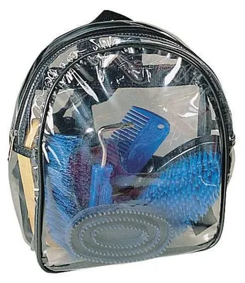 Immagine prodotto di Kerbl Putz Rucksack blau Putzset Pflegeset Pferde Putzzeug Bürsten Striegel