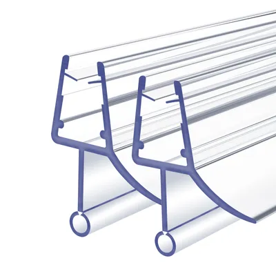 Produktbild von Heilmetz Duschdichtung 2x60cm Duschtür Dichtung, Glasstärke 4-6 mm, Gerade PVC Ersatzdichtung mit Wasserabweiser für Dusche