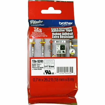 Produktbild von Brother TZE-S241, Schwarz auf weiss, TZ, Grau, Wärmeübertragung, Philippinen, Brother