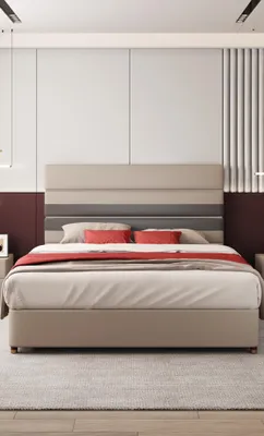 Obrázek produktu pro Postel Moderní design čalouněné postele Textilní textilní postele Textilní postele